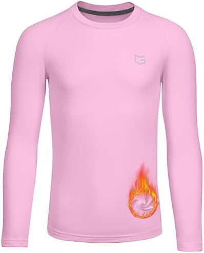 Youth boys' thermal compression top, pink